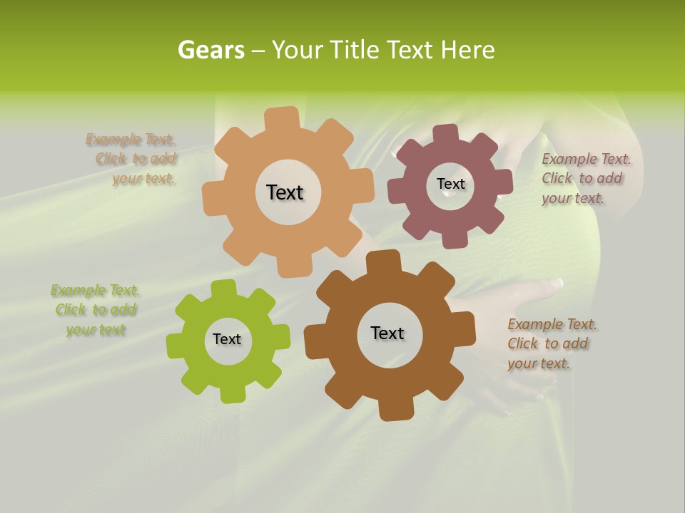 Pregnant Mother White PowerPoint Template