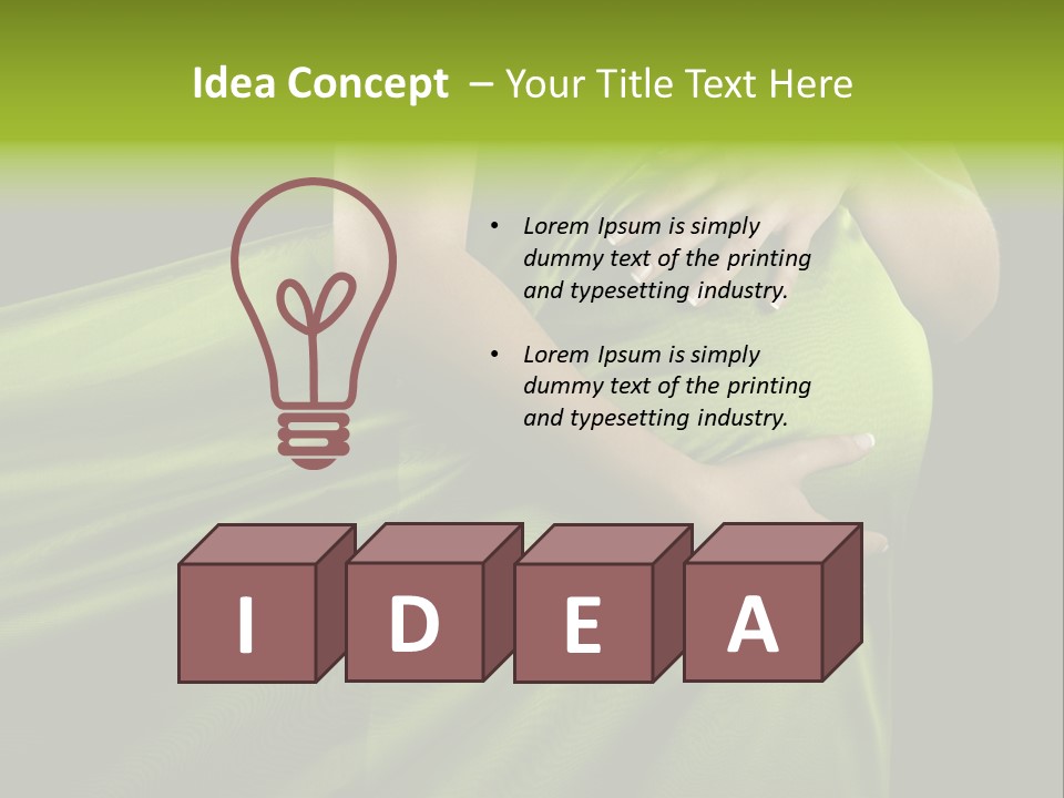 Pregnant Mother White PowerPoint Template