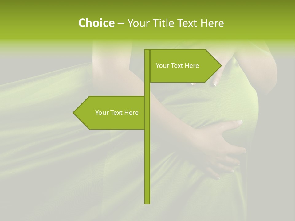 Pregnant Mother White PowerPoint Template