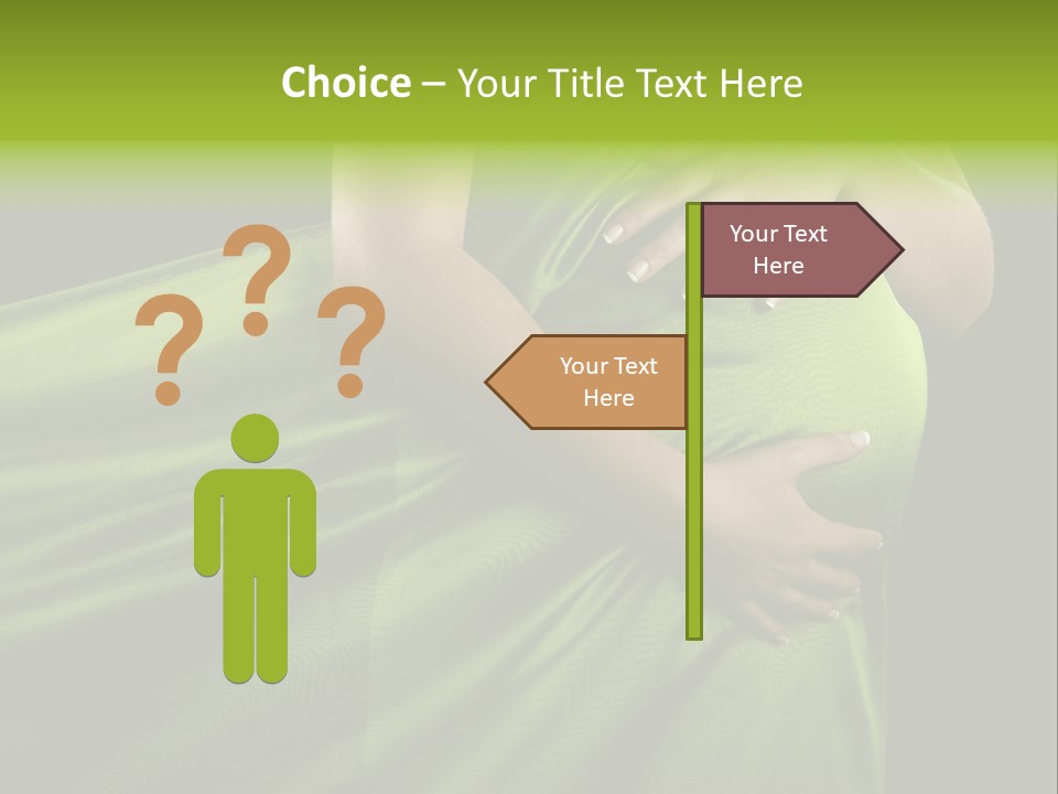 Pregnant Mother White PowerPoint Template