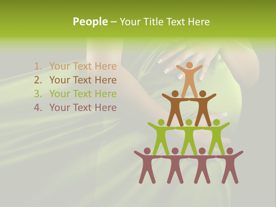 Pregnant Mother White PowerPoint Template