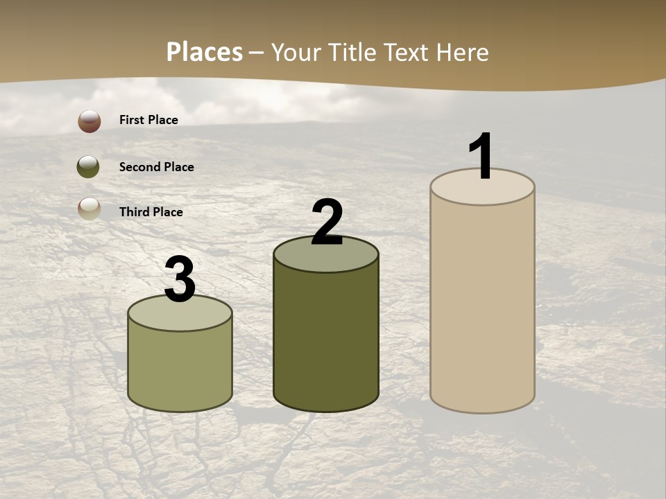 Land Mountain Sun PowerPoint Template