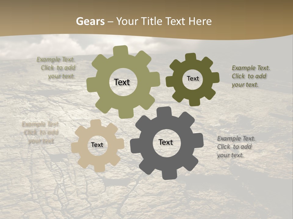 Land Mountain Sun PowerPoint Template