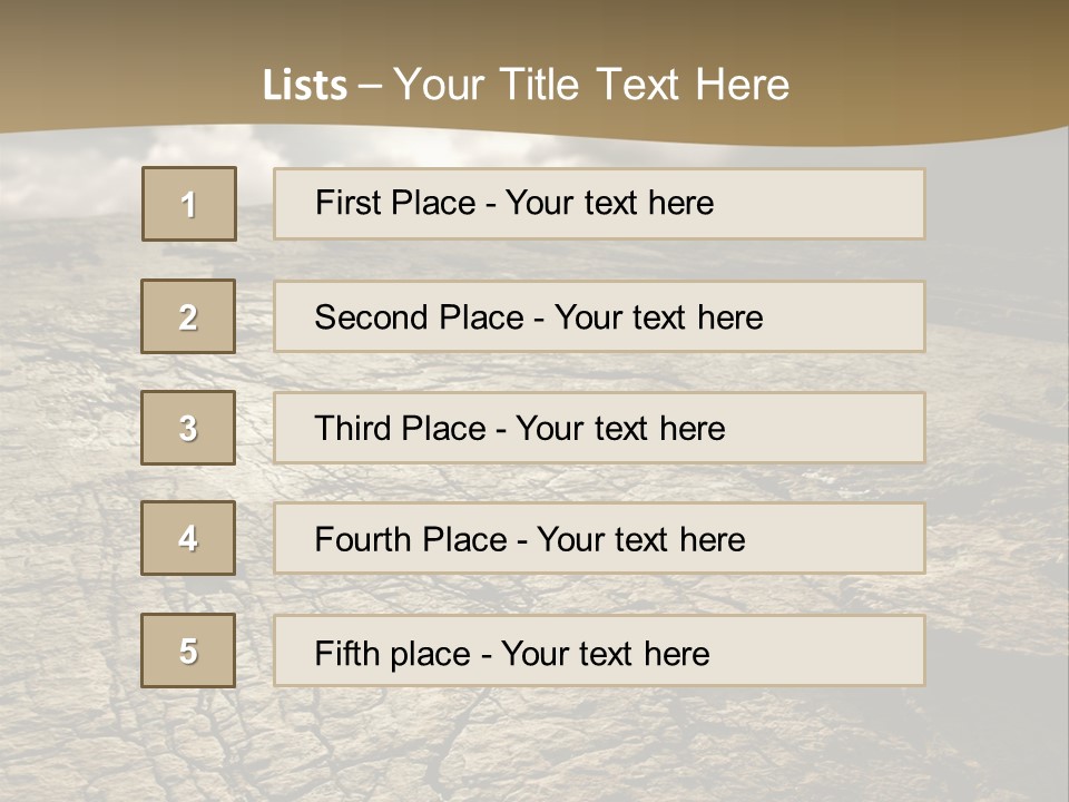 Land Mountain Sun PowerPoint Template
