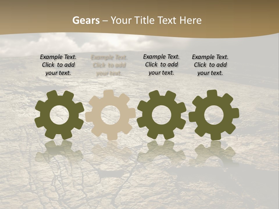 Land Mountain Sun PowerPoint Template