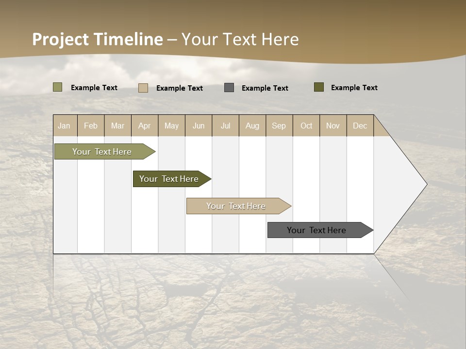 Land Mountain Sun PowerPoint Template