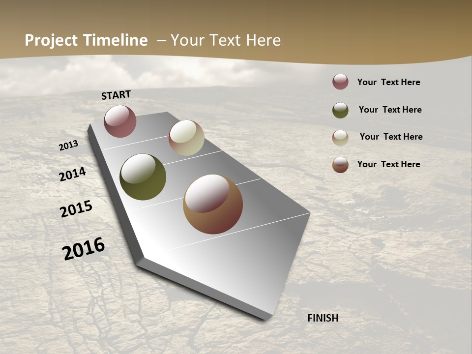 Land Mountain Sun PowerPoint Template