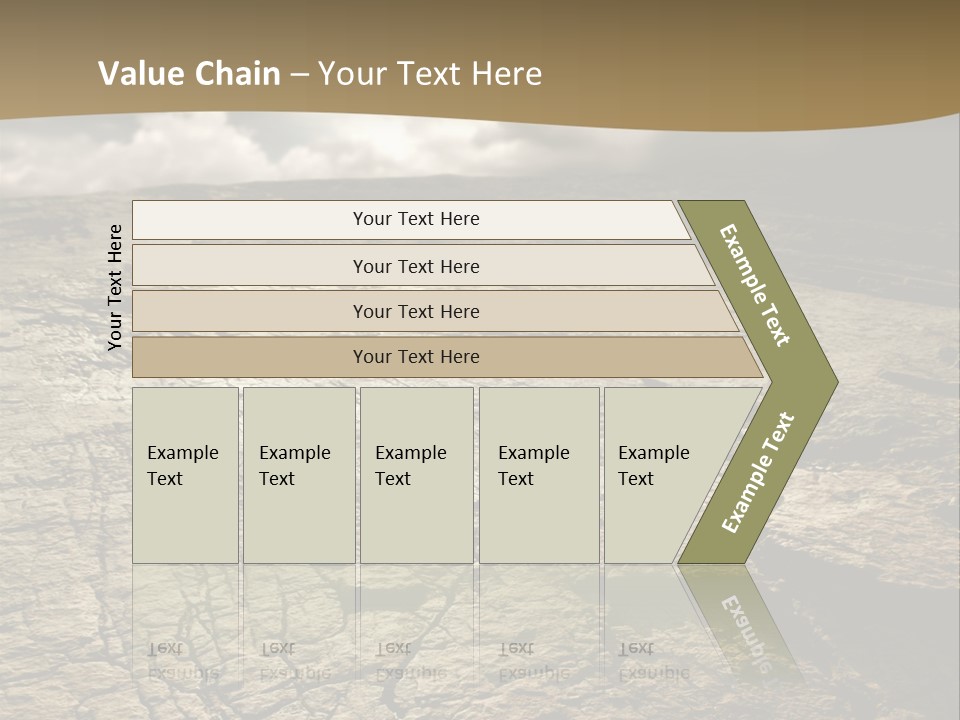 Land Mountain Sun PowerPoint Template