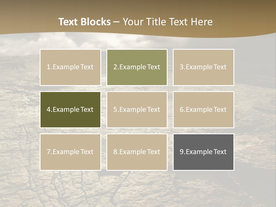 Land Mountain Sun PowerPoint Template