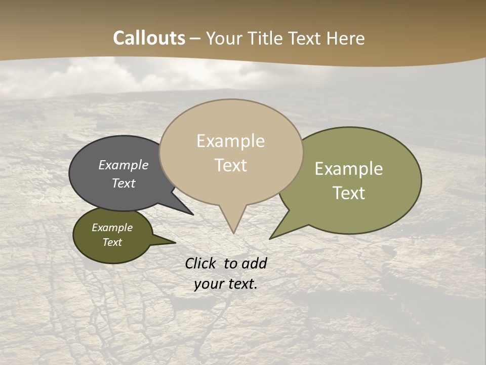 Land Mountain Sun PowerPoint Template