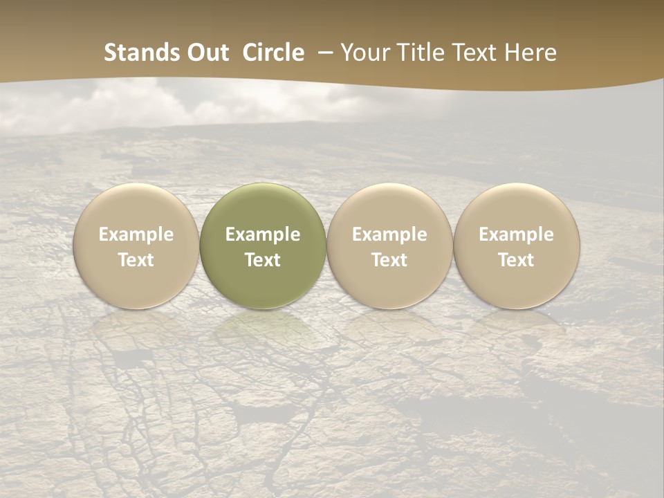 Land Mountain Sun PowerPoint Template