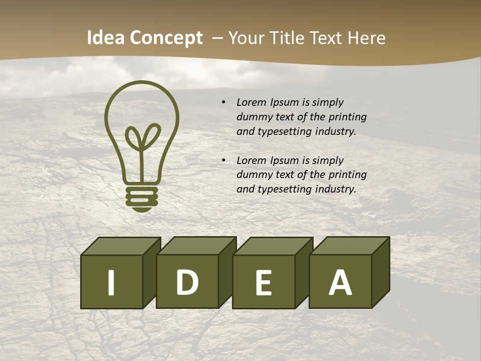 Land Mountain Sun PowerPoint Template