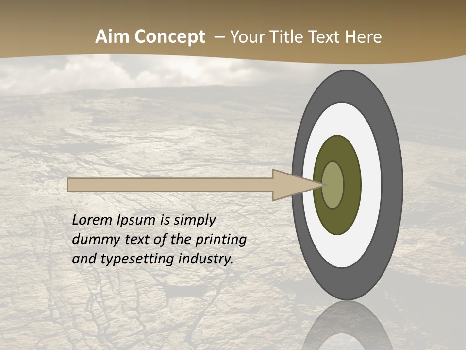 Land Mountain Sun PowerPoint Template