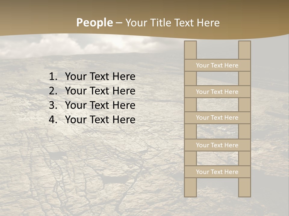Land Mountain Sun PowerPoint Template