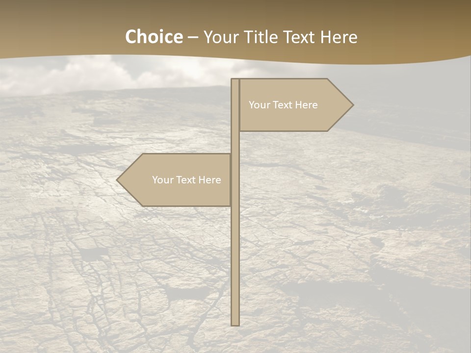 Land Mountain Sun PowerPoint Template