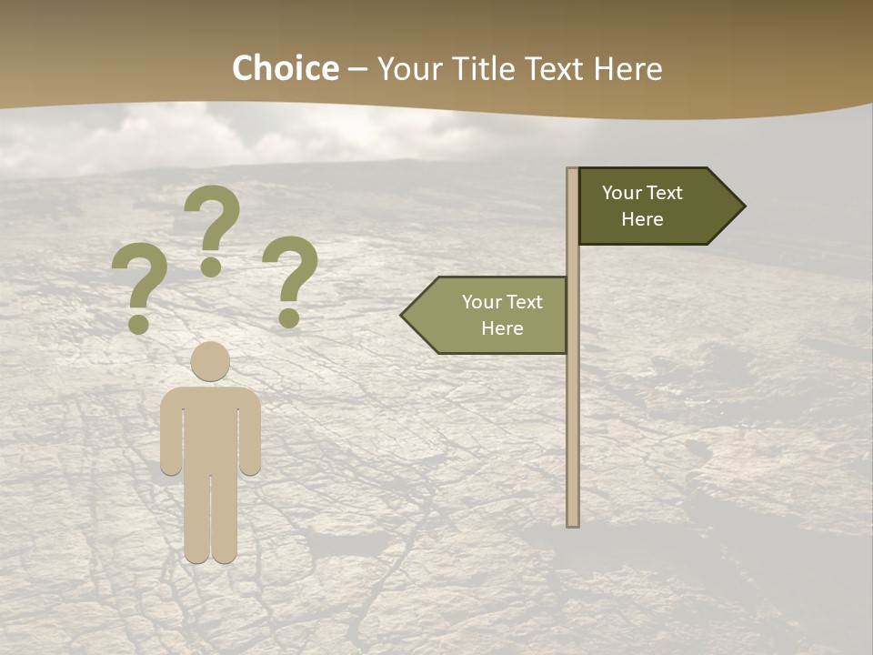 Land Mountain Sun PowerPoint Template