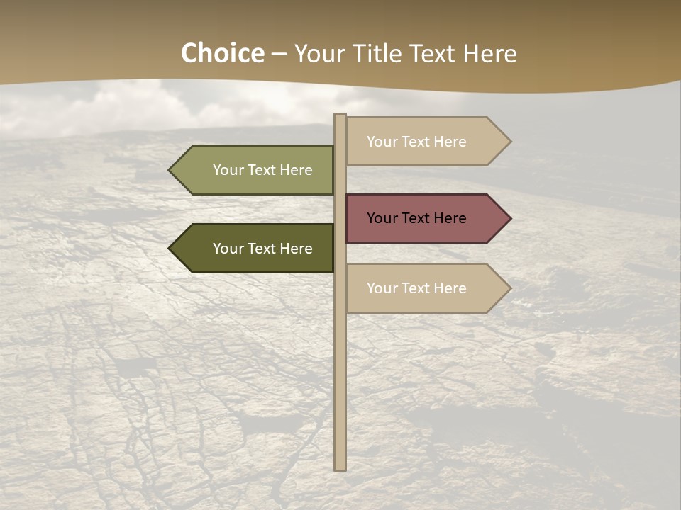 Land Mountain Sun PowerPoint Template