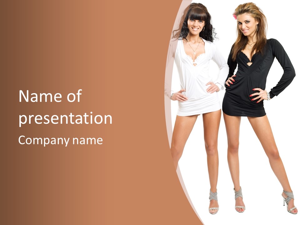 Flirt Body Glamour PowerPoint Template