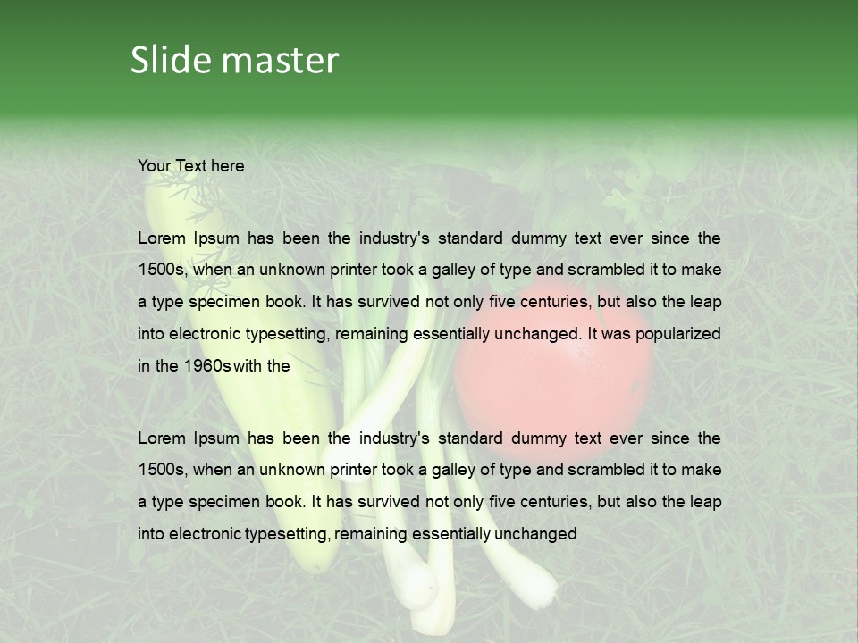 Nutritive Health Giving Grass PowerPoint Template