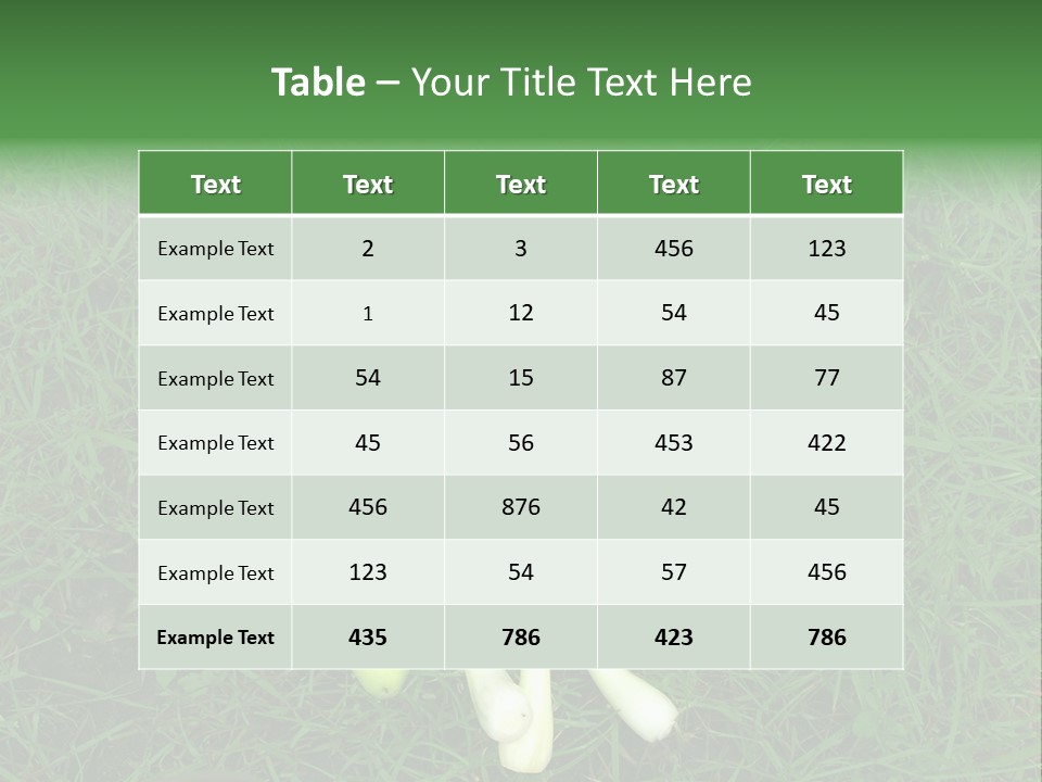 Nutritive Health Giving Grass PowerPoint Template