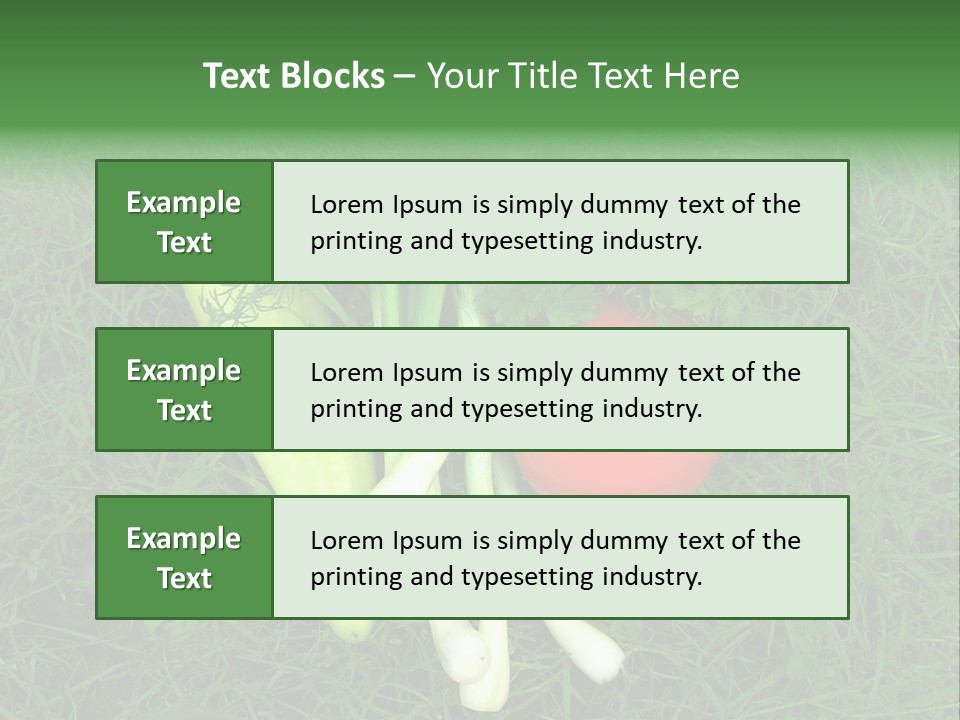 Nutritive Health Giving Grass PowerPoint Template
