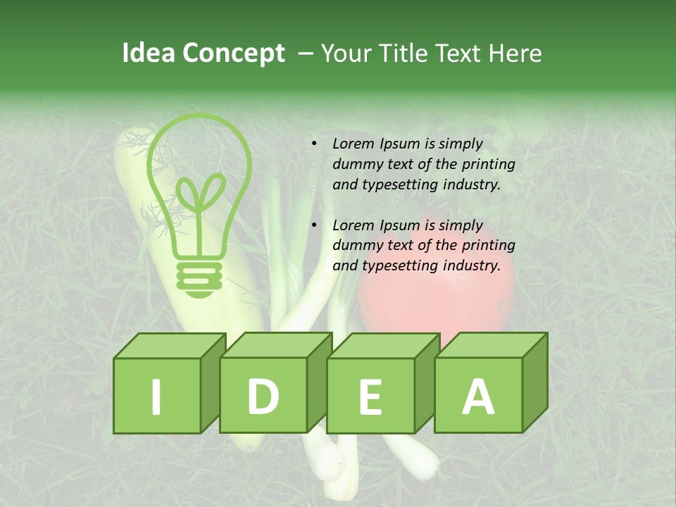 Nutritive Health Giving Grass PowerPoint Template