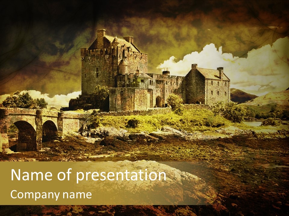 Stained Fantasy Travel PowerPoint Template