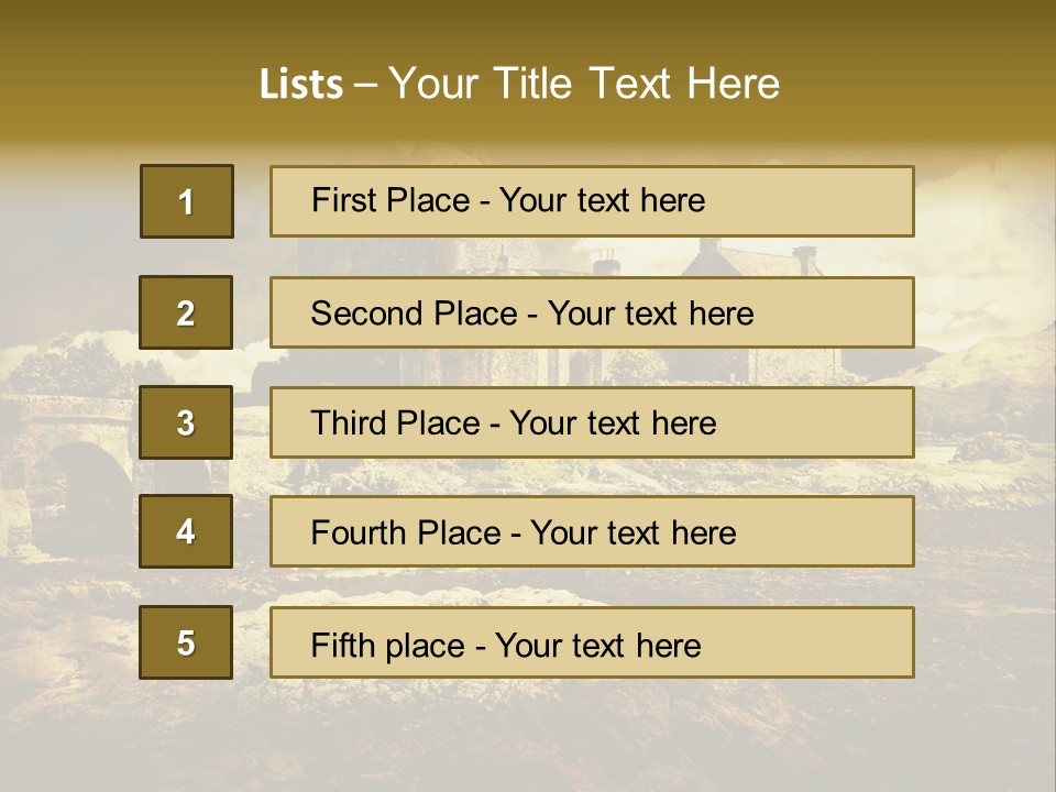 Stained Fantasy Travel PowerPoint Template