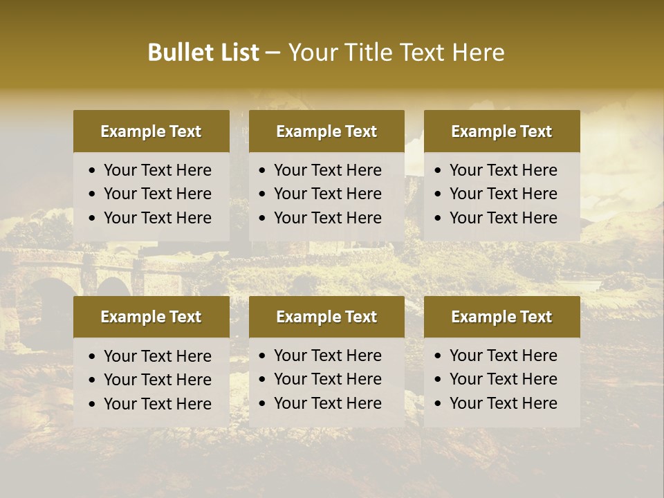 Stained Fantasy Travel PowerPoint Template
