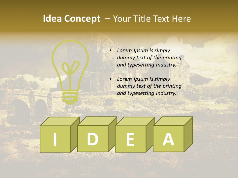 Stained Fantasy Travel PowerPoint Template