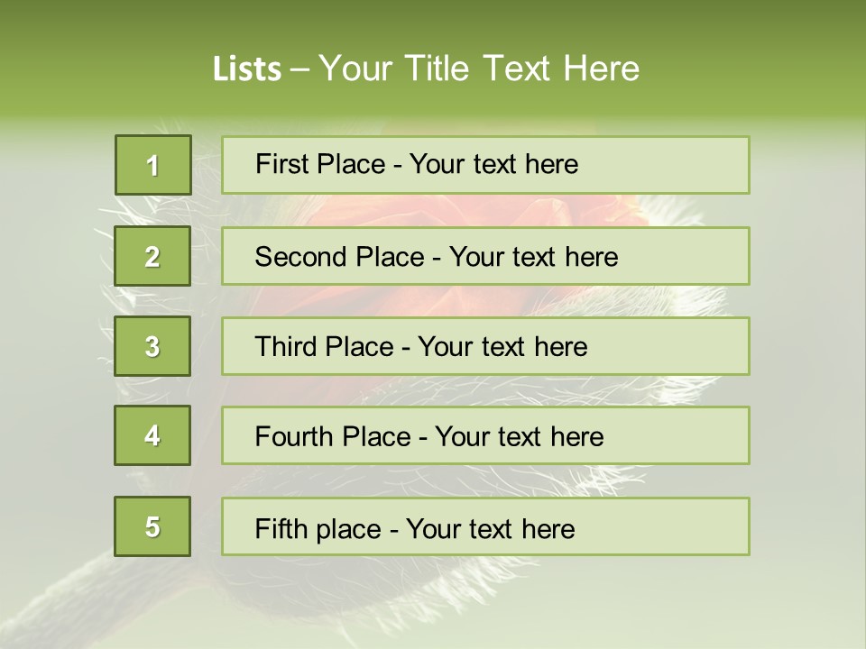 Sunlight Hairy Horticulture PowerPoint Template