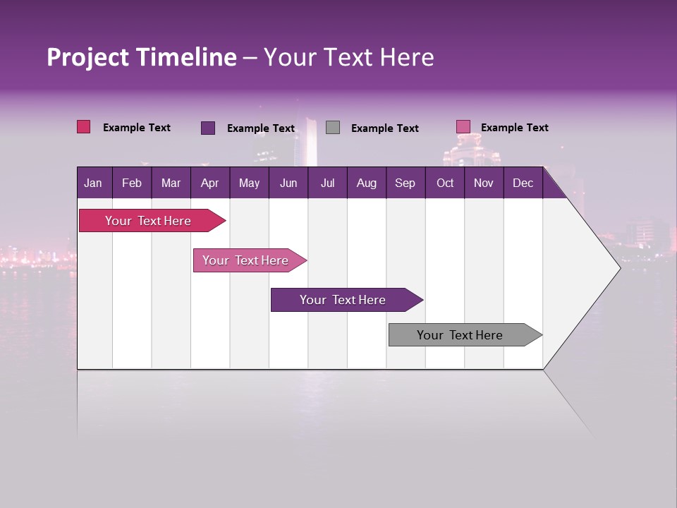 City Lights Sky Water PowerPoint Template