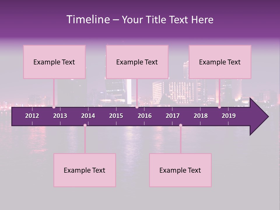 City Lights Sky Water PowerPoint Template