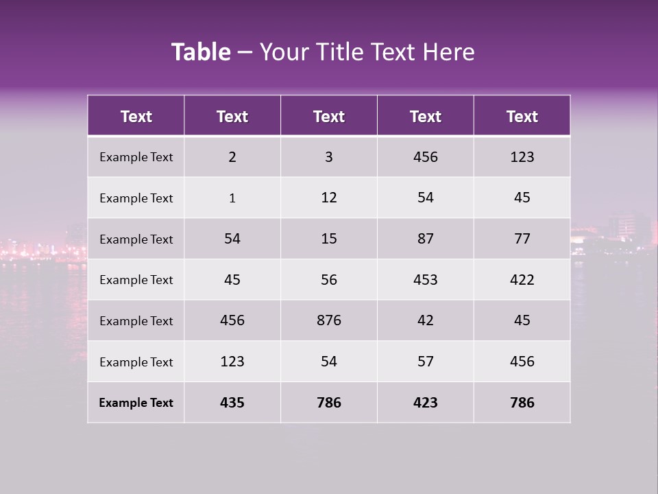 City Lights Sky Water PowerPoint Template