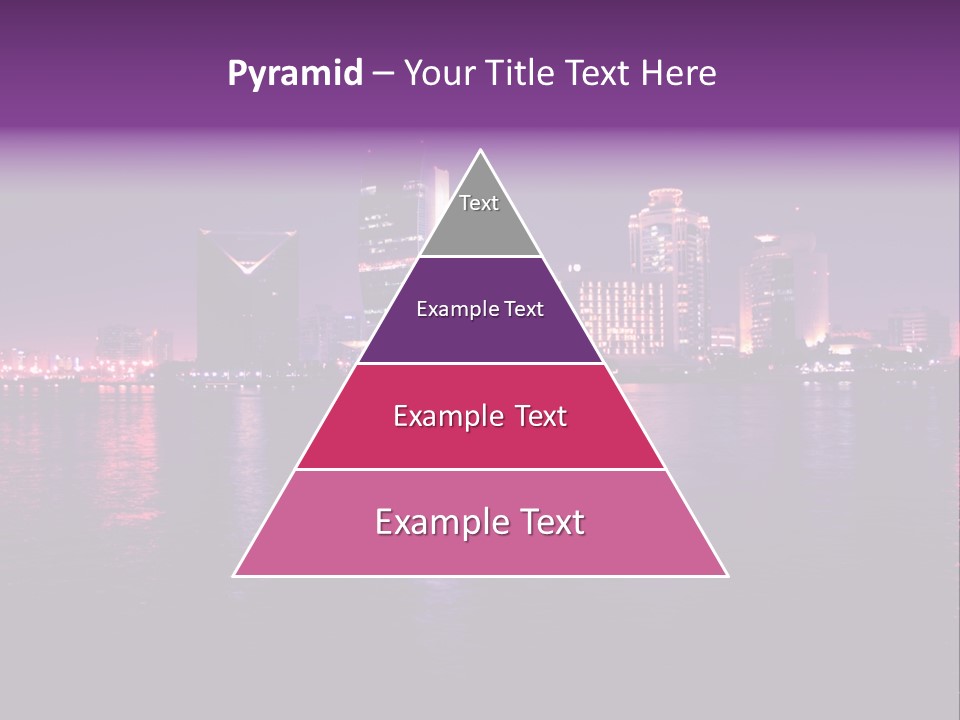 City Lights Sky Water PowerPoint Template