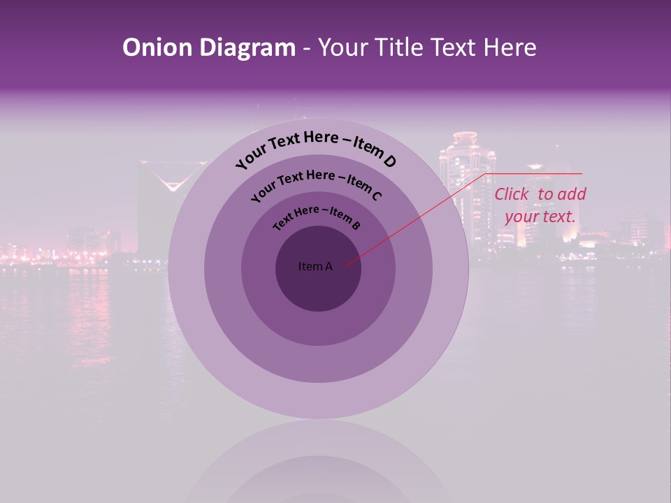 City Lights Sky Water PowerPoint Template