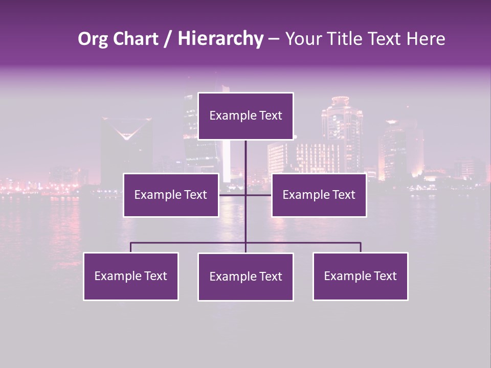 City Lights Sky Water PowerPoint Template