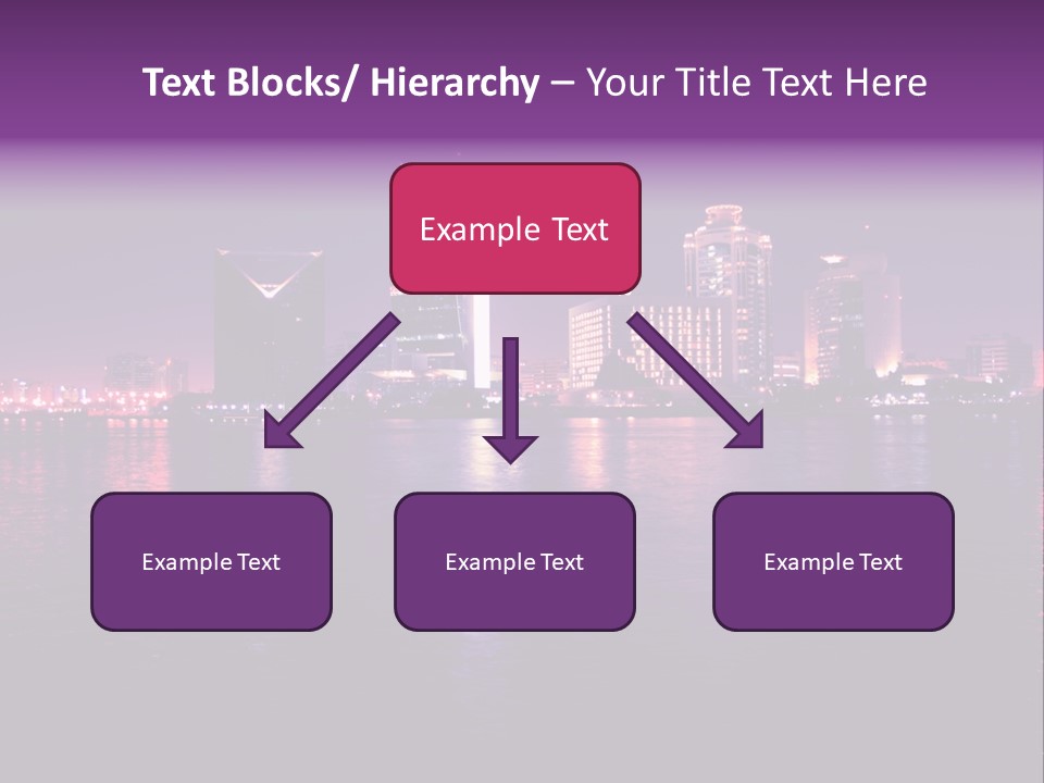 City Lights Sky Water PowerPoint Template