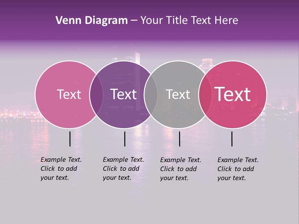 City Lights Sky Water PowerPoint Template