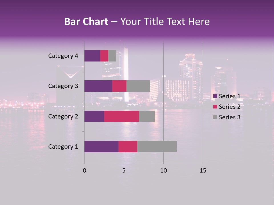 City Lights Sky Water PowerPoint Template