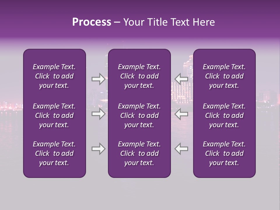 City Lights Sky Water PowerPoint Template