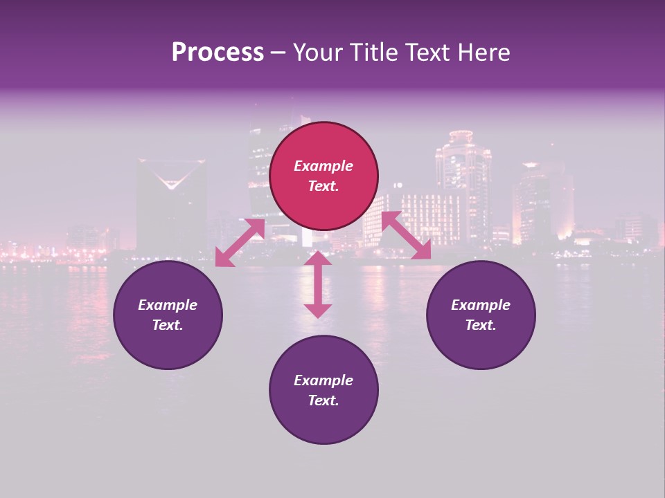 City Lights Sky Water PowerPoint Template