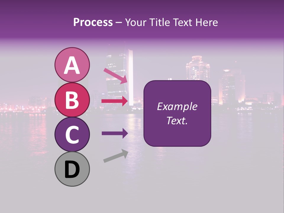 City Lights Sky Water PowerPoint Template