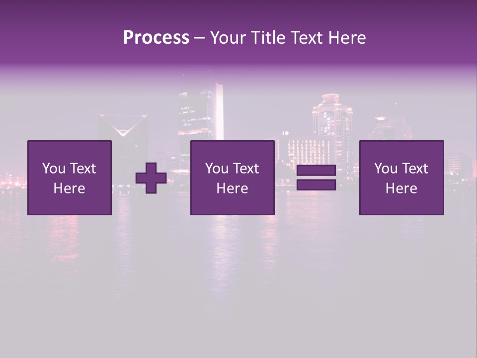 City Lights Sky Water PowerPoint Template