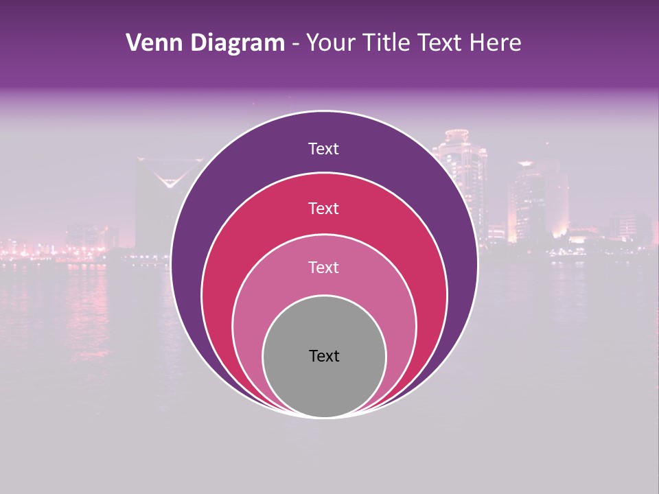 City Lights Sky Water PowerPoint Template