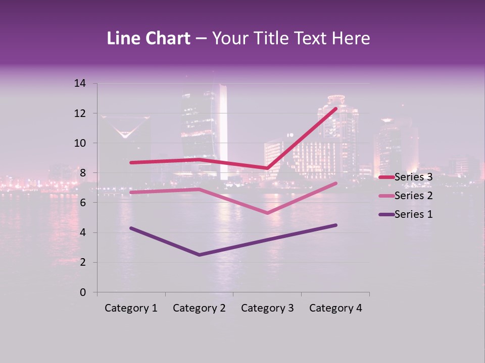 City Lights Sky Water PowerPoint Template
