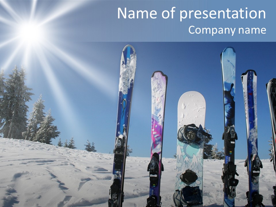 Glide Snow Sport PowerPoint Template