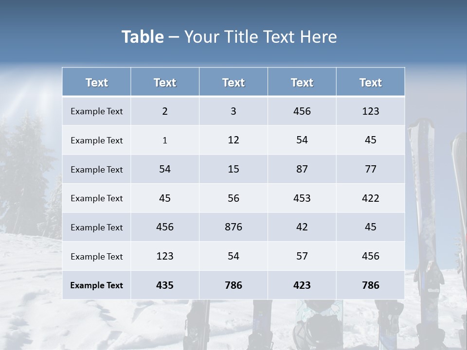 Glide Snow Sport PowerPoint Template