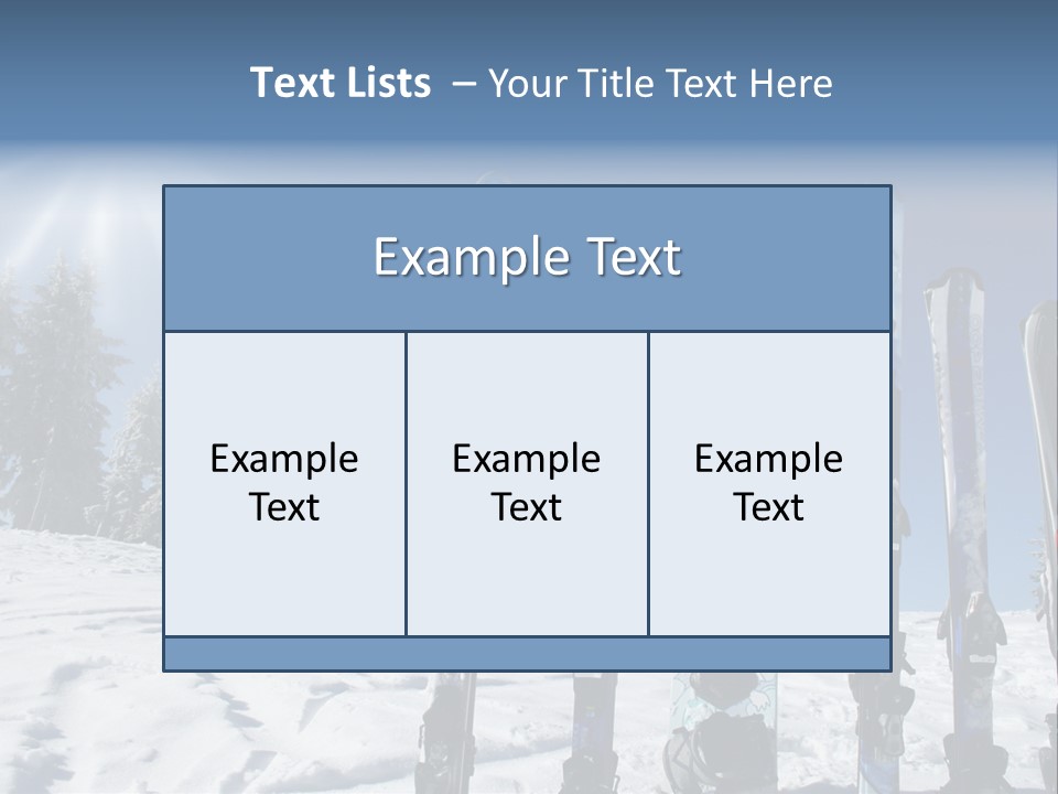 Glide Snow Sport PowerPoint Template