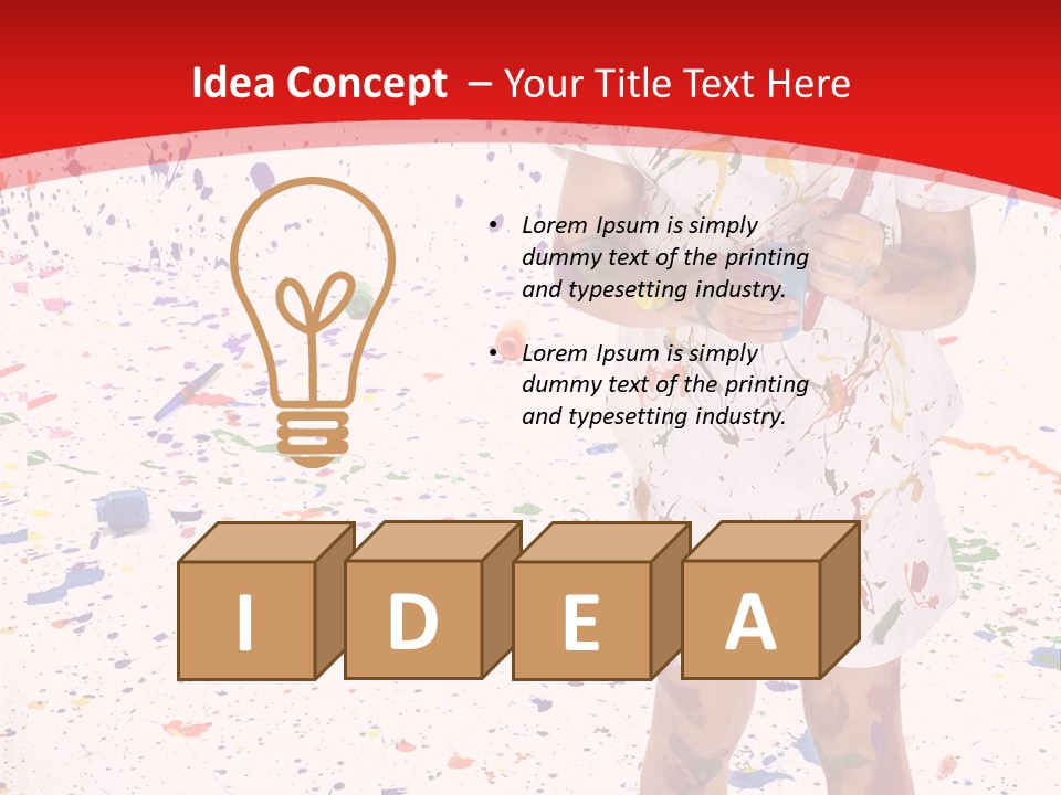 Full Body Colour Play PowerPoint Template